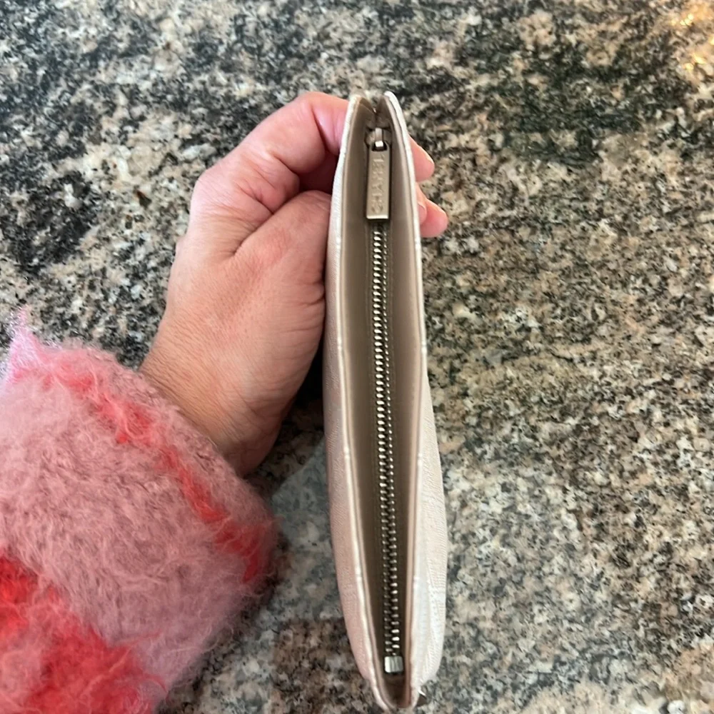 Chanel Tan Canvas and Leather Makeup Pouch
